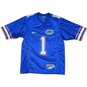 UF Florida Gators Youth Small 8-10 Football Jersey Nike Embroidered EUC Blue #1